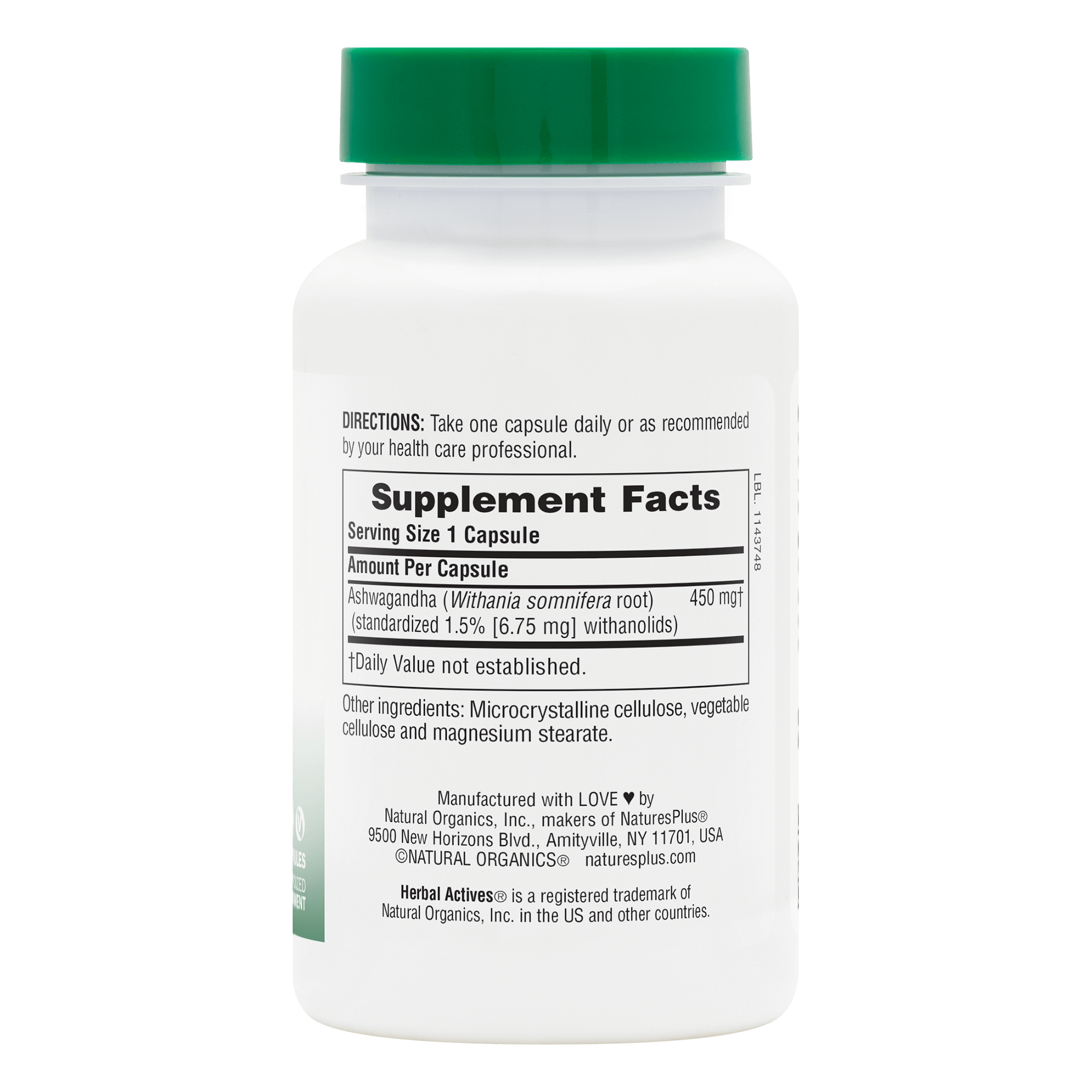Herbal Actives® Ashwagandha Capsules - 60 Count