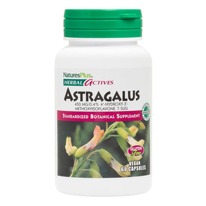 Frontal product image of Herbal Actives Astragalus Capsules containing 60 Count