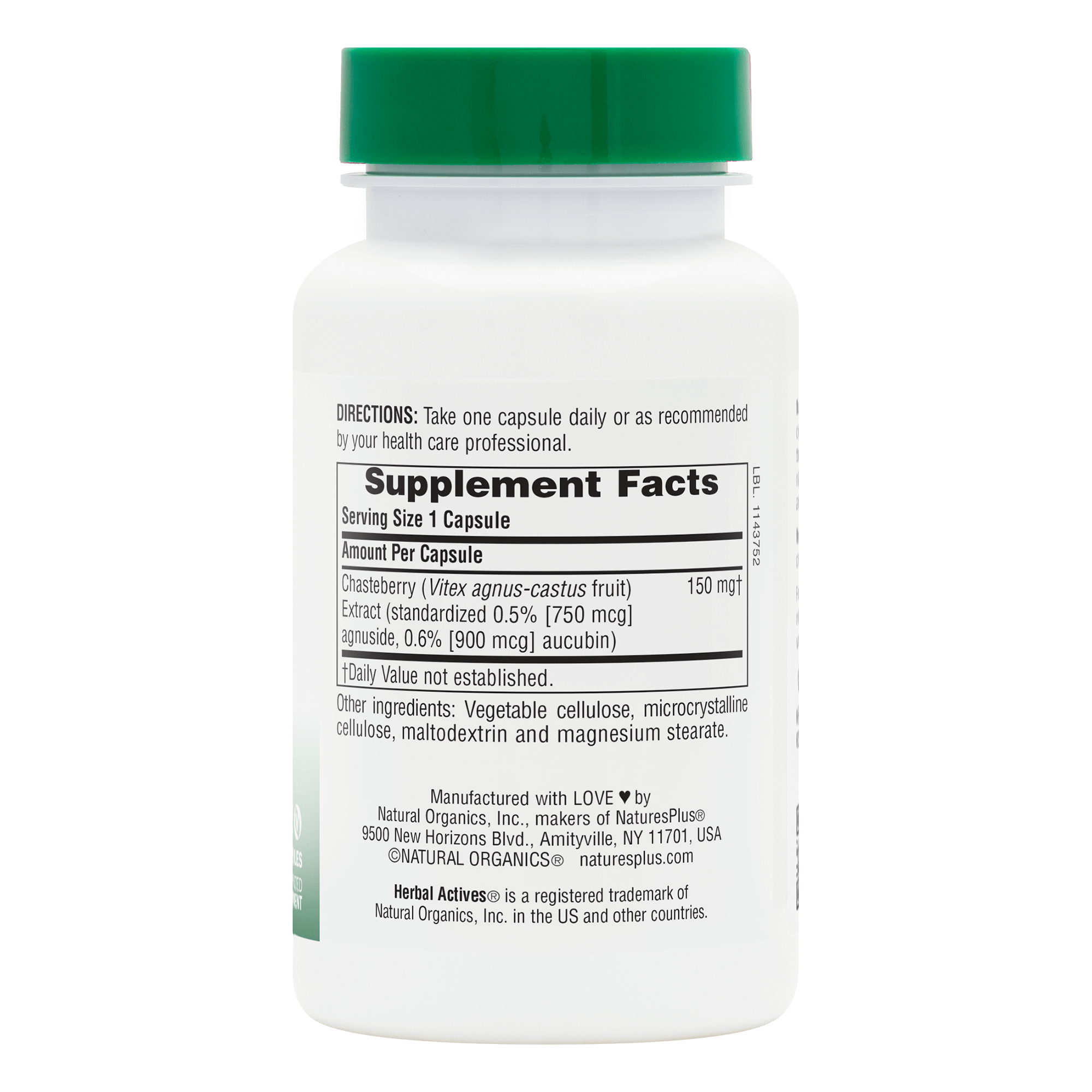 Herbal Actives Chasteberry Capsules - 60 Count