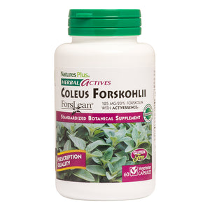 Frontal product image of Herbal Actives Coleus Forskohlii Capsules containing 60 Count