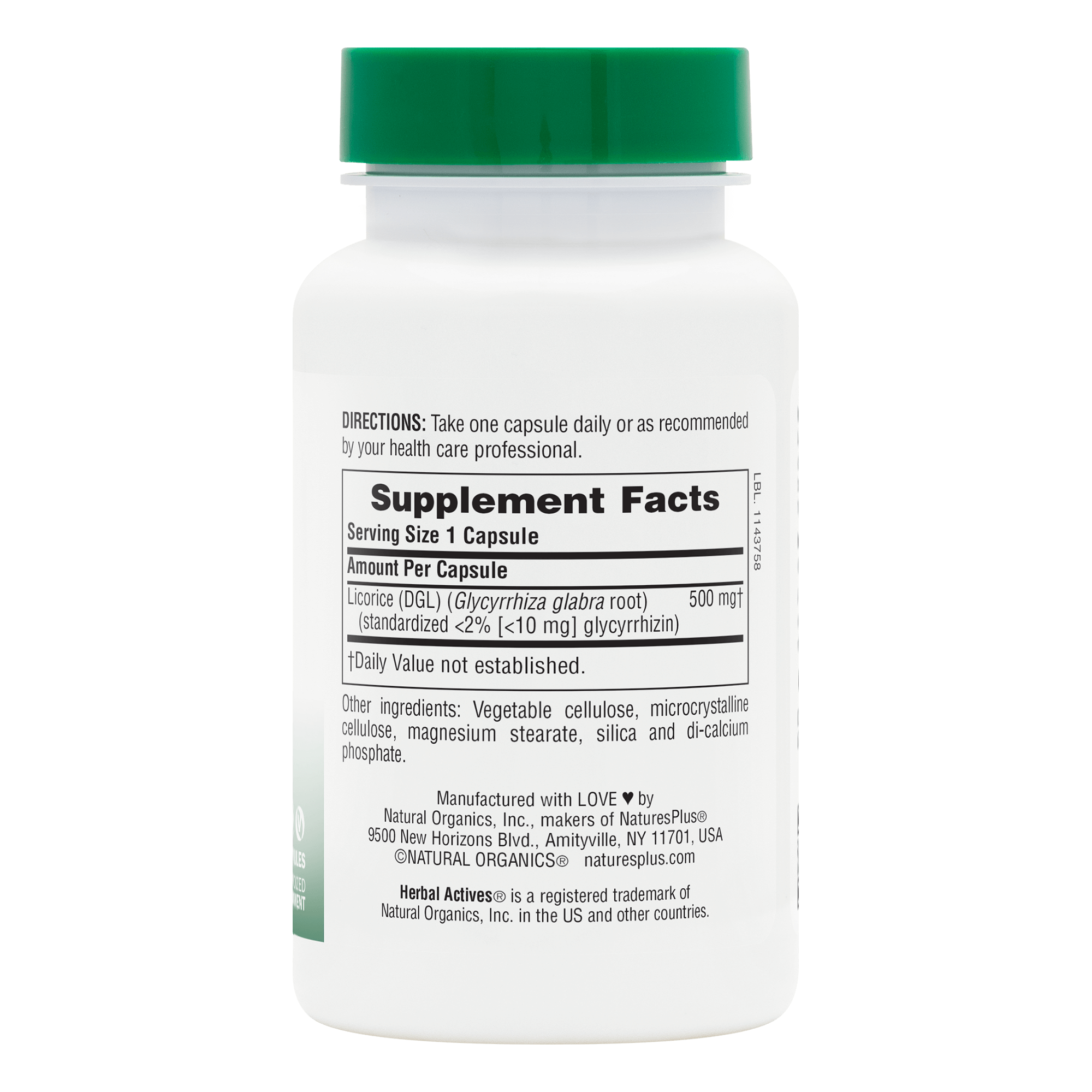 Herbal Actives® Licorice DGL Capsules - 60 Count