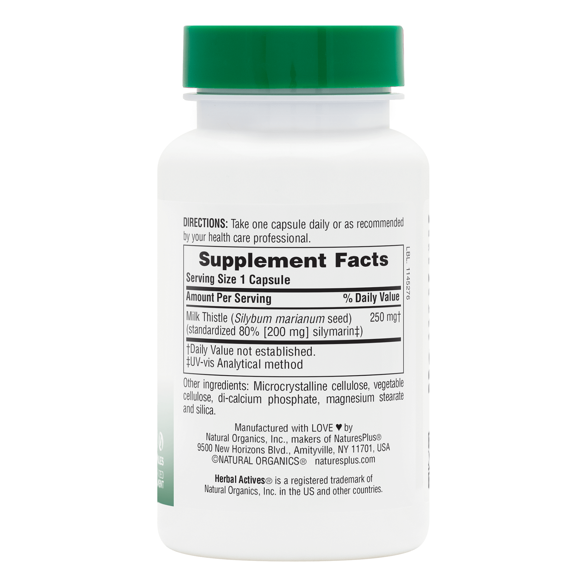 Herbal Actives® Milk Thistle Capsules - 60 Count