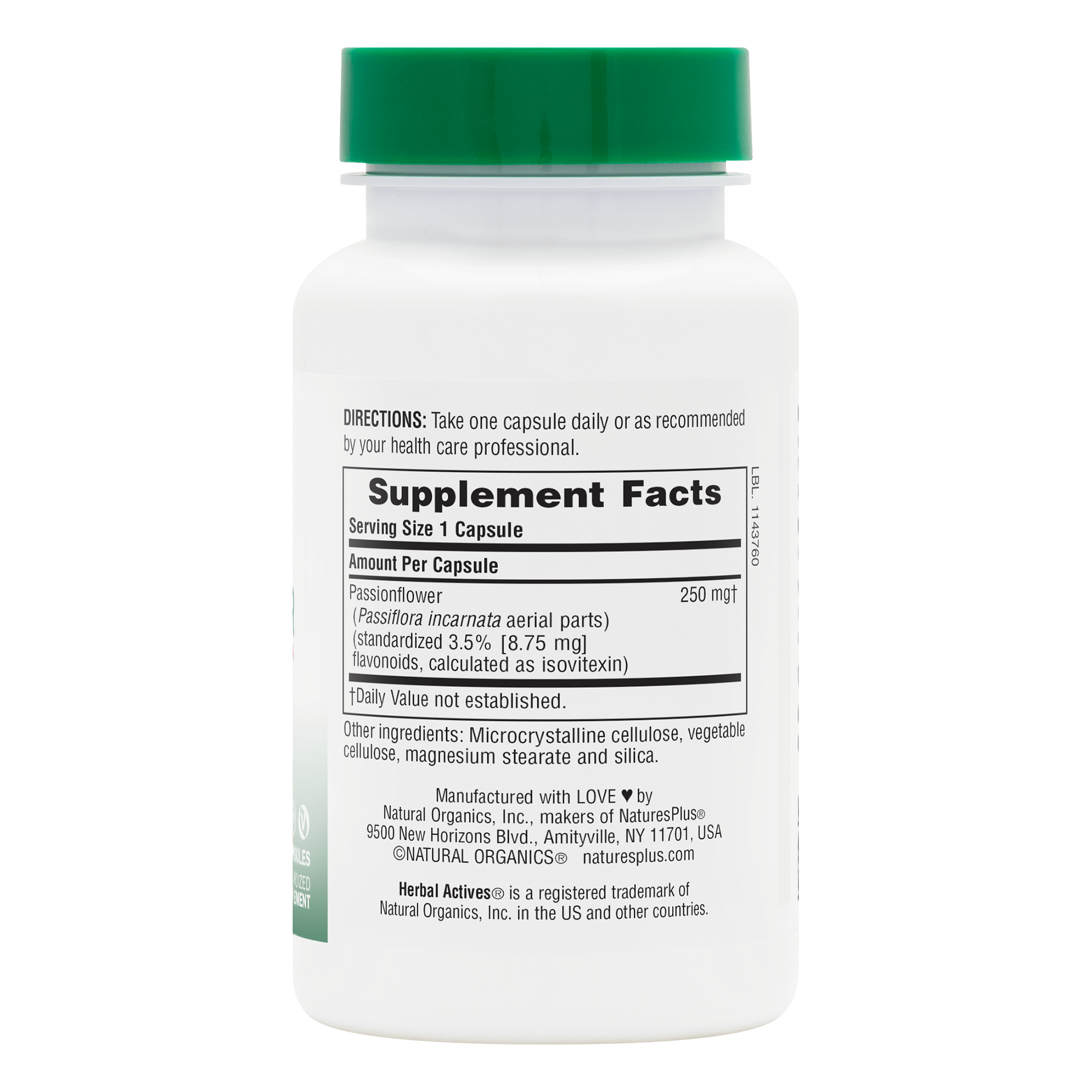 Herbal Actives® Passion Flower Capsules - 60 Count