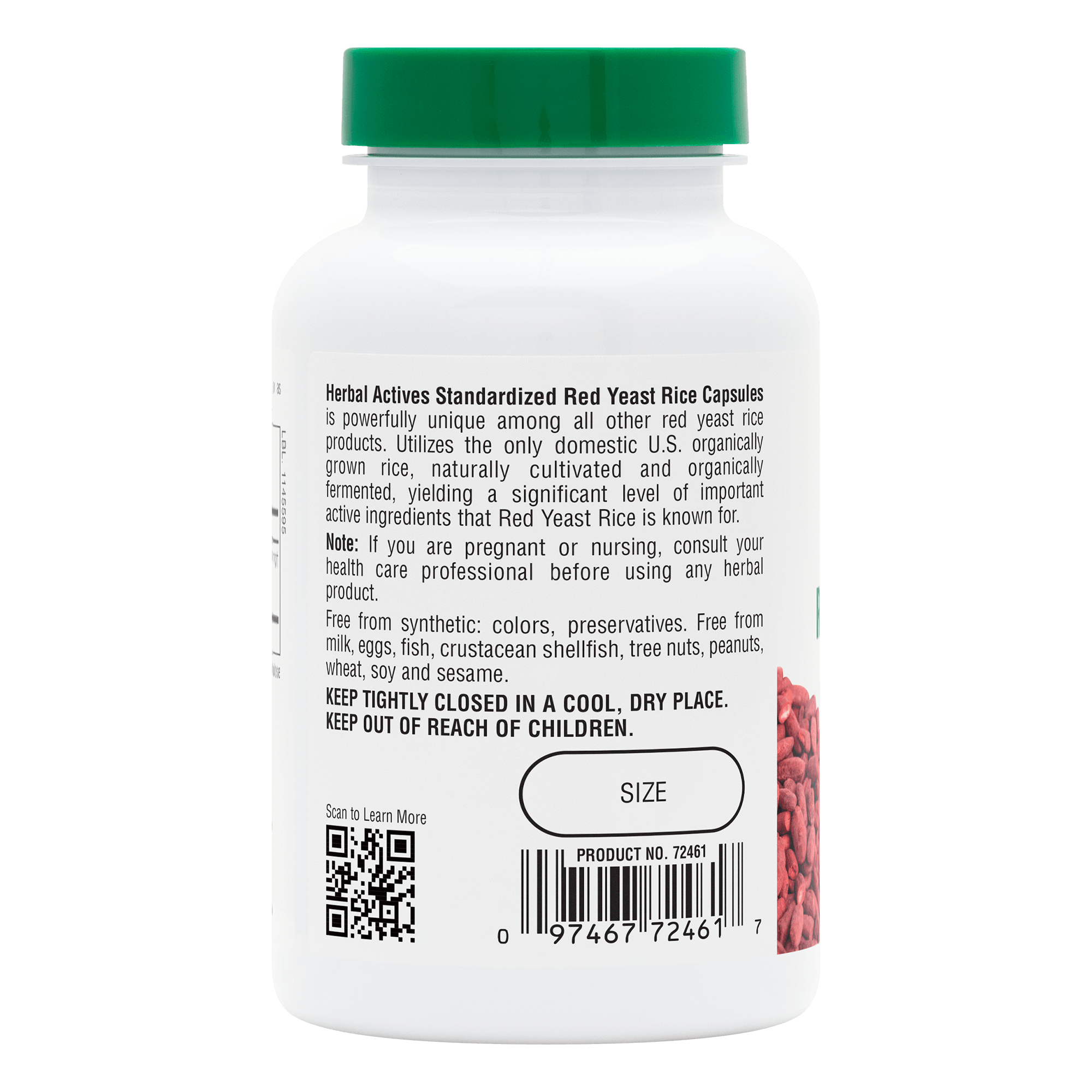 Herbal Actives® Red Yeast Rice Capsules - 120 Count