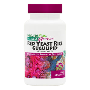 Frontal product image of Herbal Actives Red Yeast Rice/Gugulipid® Capsules containing 60 Count