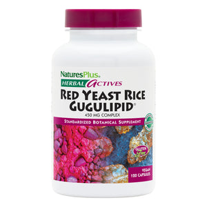 Frontal product image of Herbal Actives Red Yeast Rice/Gugulipid® Capsules containing 120 Count