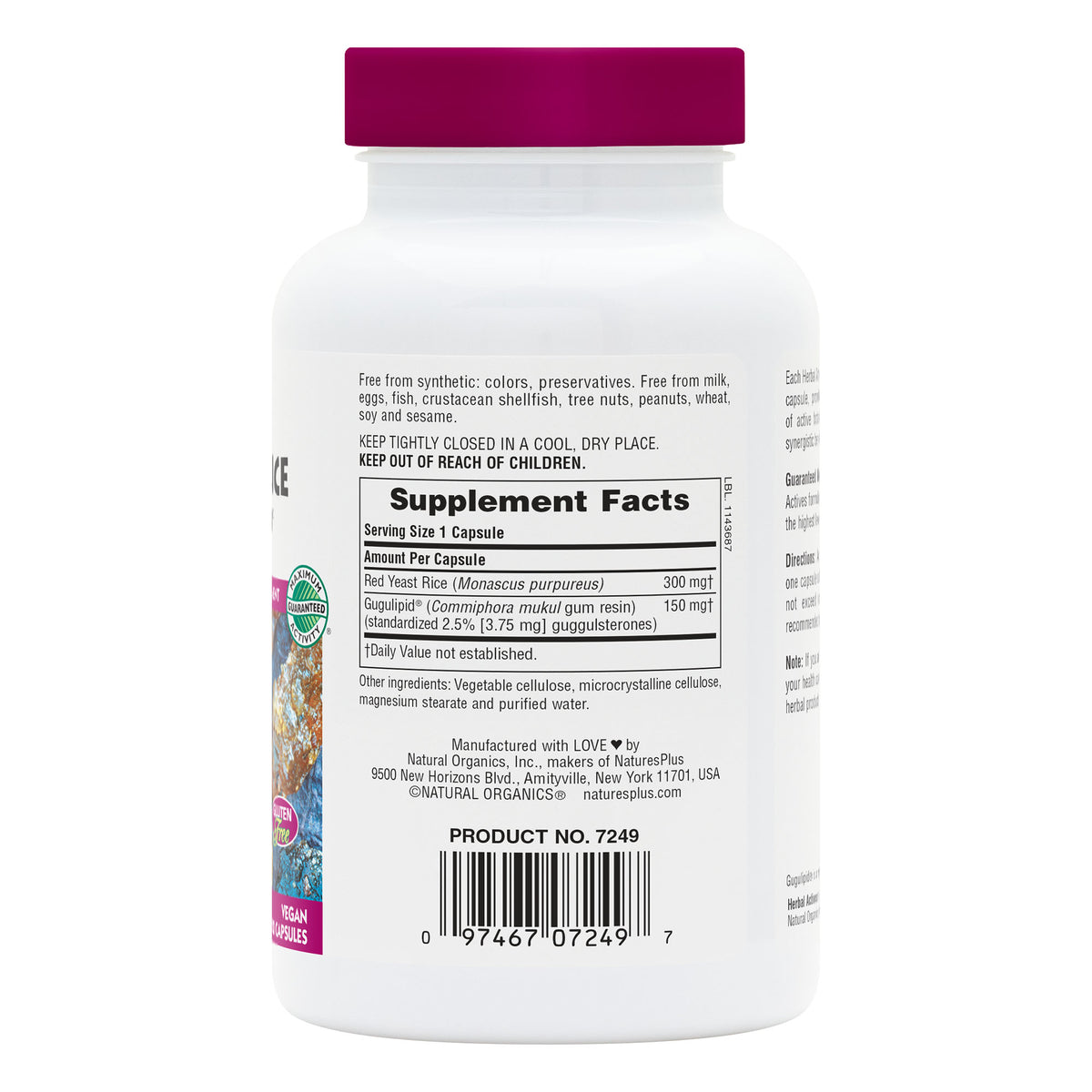 product image of Herbal Actives Red Yeast Rice/Gugulipid® Capsules containing 120 Count