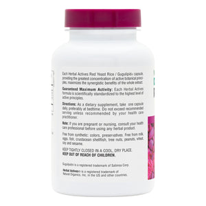 Second side product image of Herbal Actives Red Yeast Rice/Gugulipid® Capsules containing 120 Count