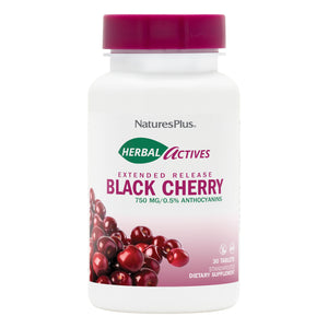 Frontal product image of Herbal Actives Black Cherry Extended Release Tablets containing 30 Count