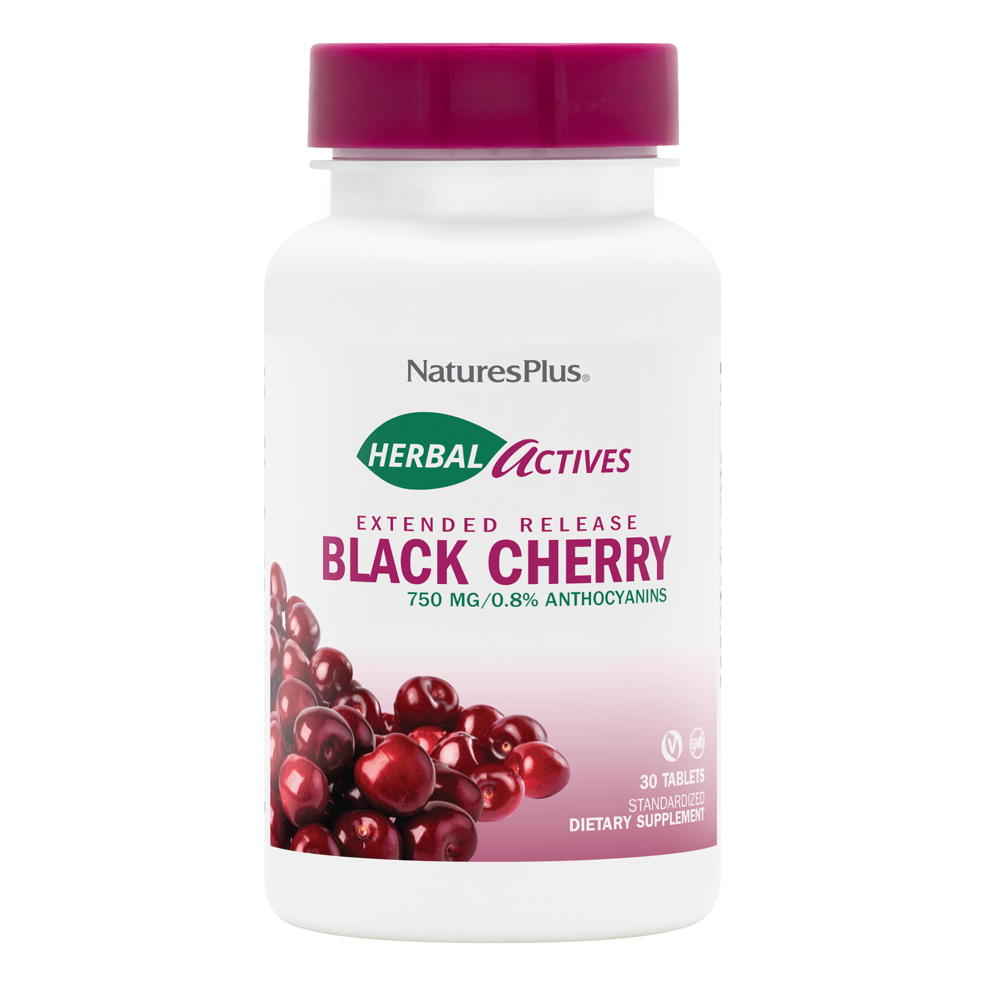 Herbal Actives Black Cherry Extended Release Tablets - 30 Count