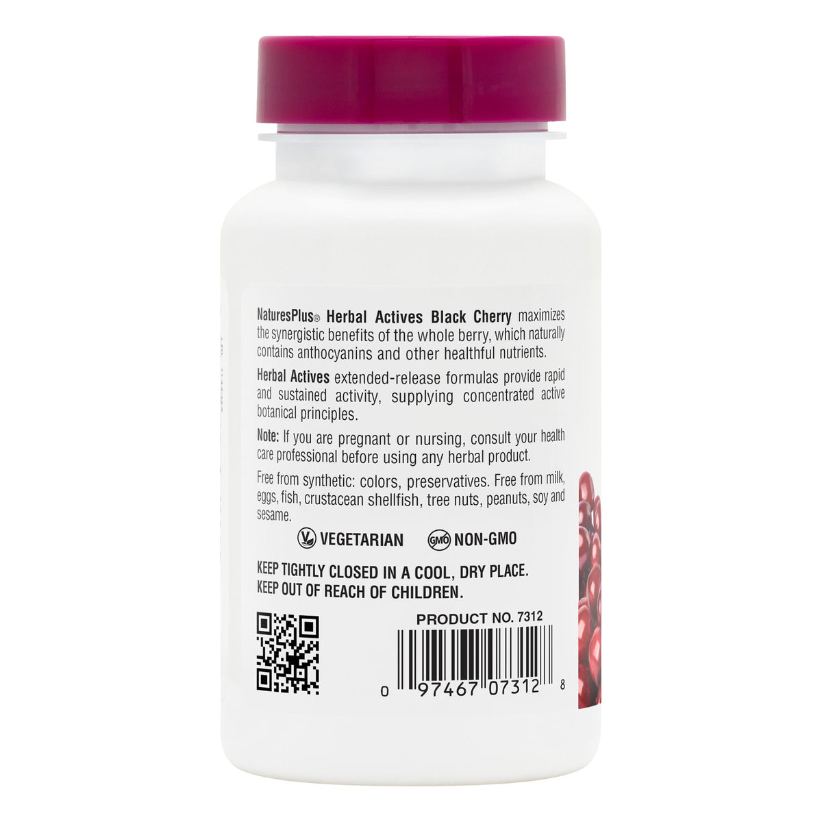 product image of Herbal Actives Black Cherry Extended Release Tablets containing 30 Count