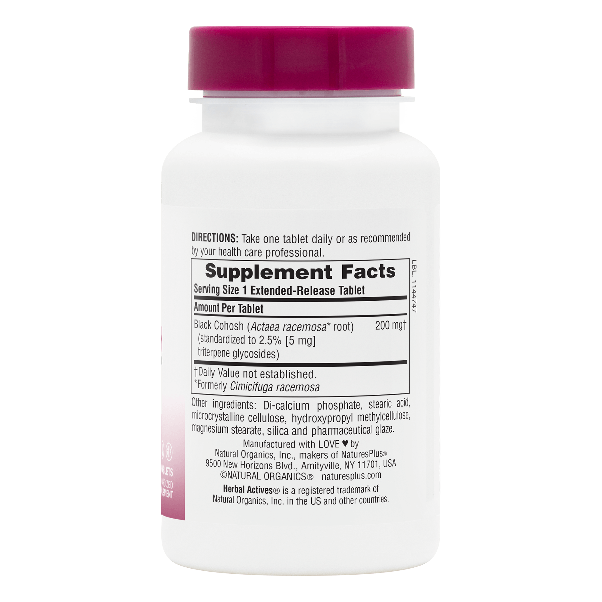 Herbal Actives Black Cohosh Extended Release Tablets