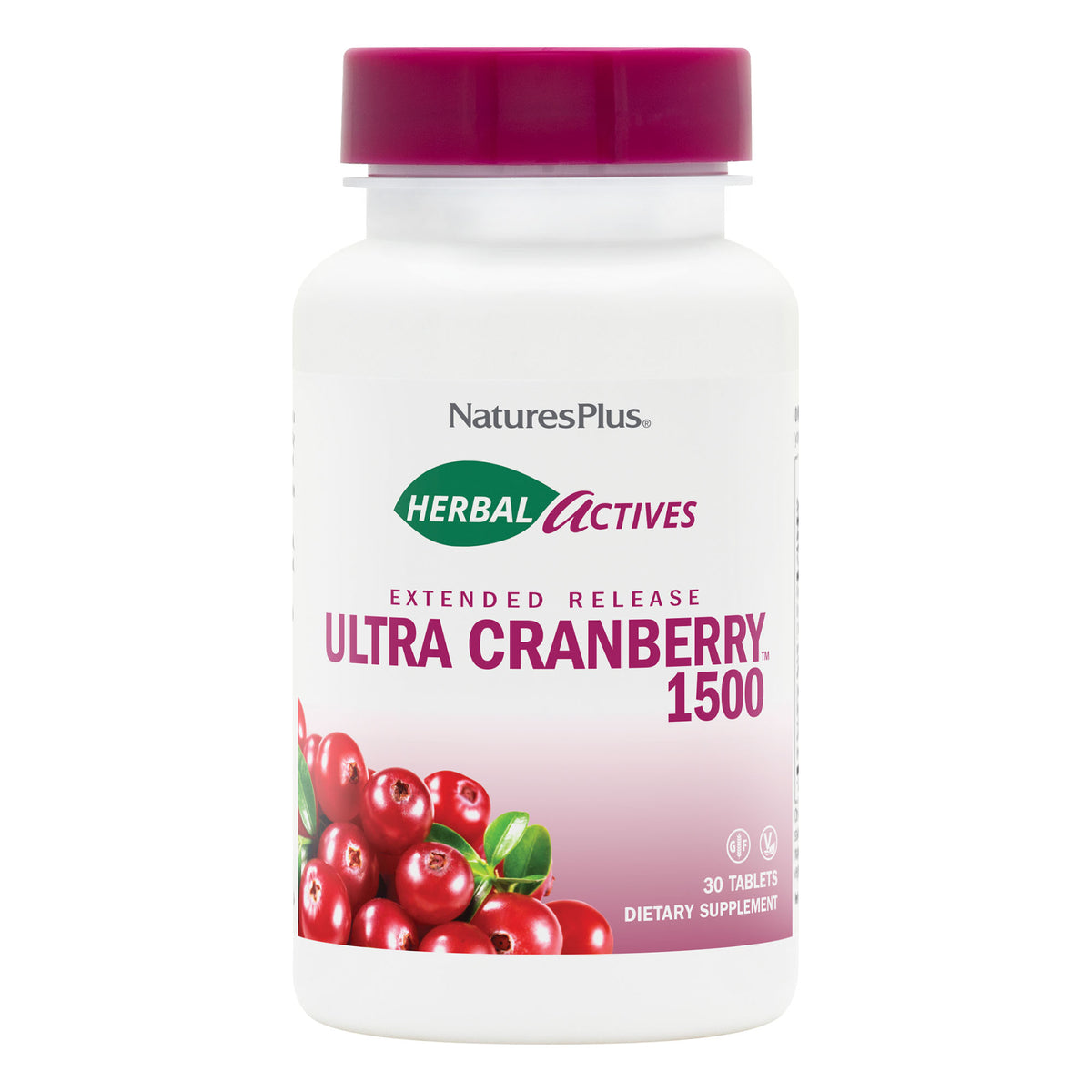 product image of Herbal Actives Ultra Cranberry 1500® Extended Release Tablets containing 30 Count