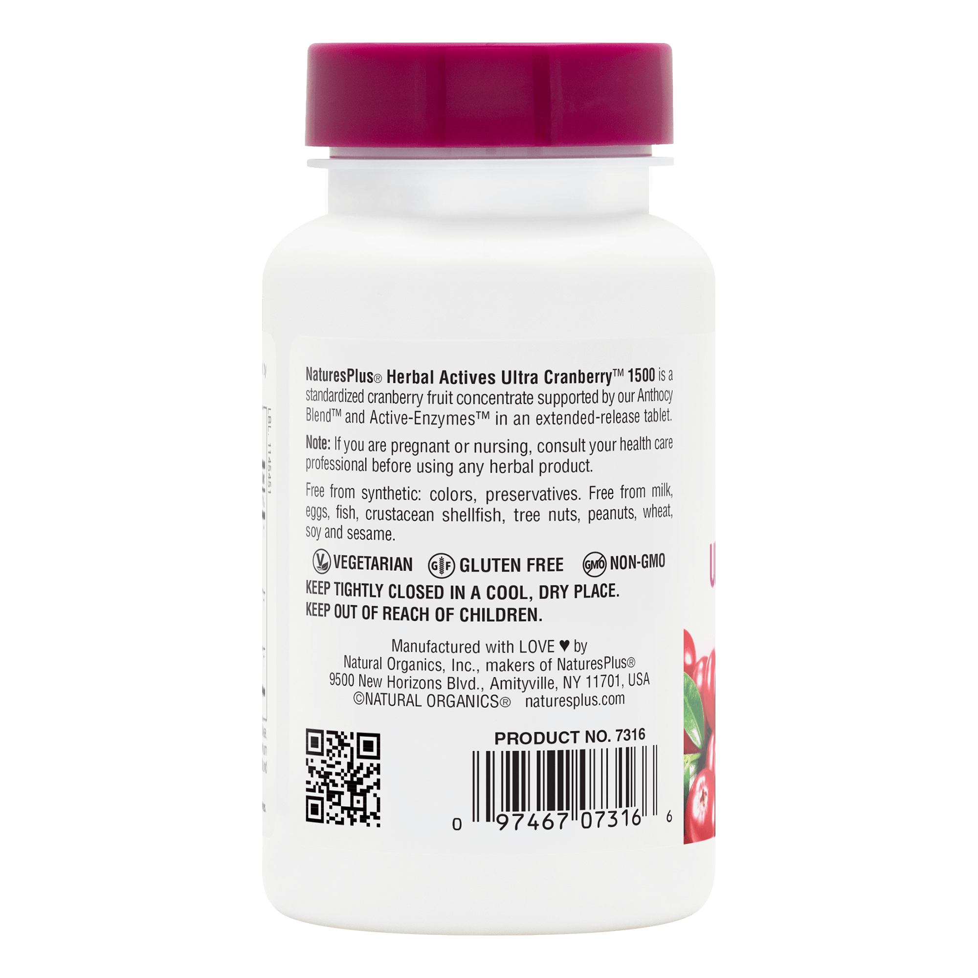 Herbal Actives® Ultra Cranberry 1500® Extended Release Tablets - 30 Count