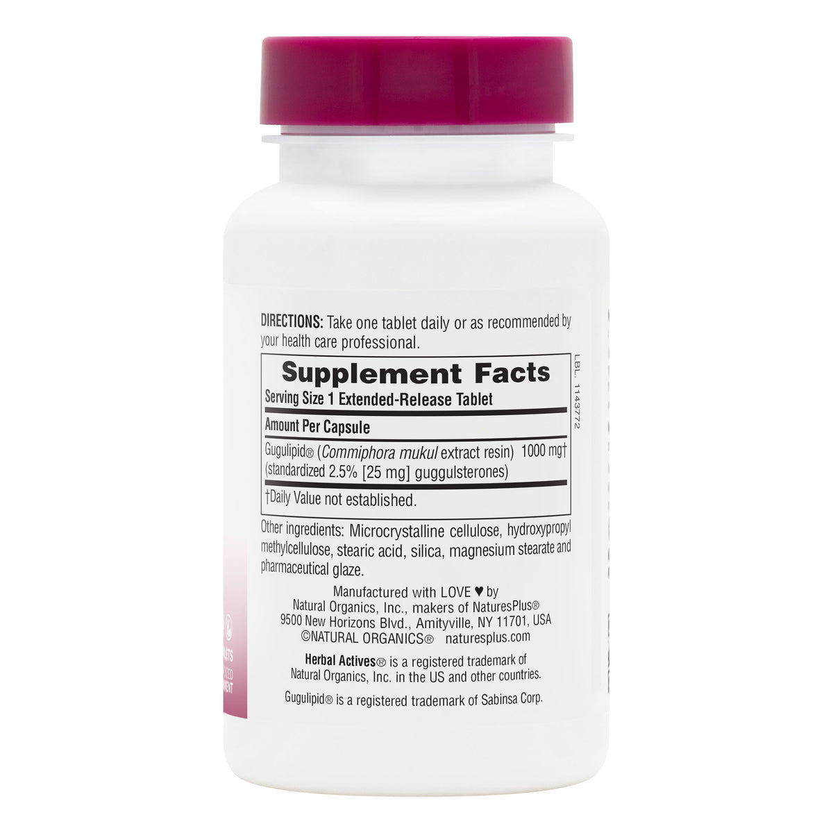 product image of Herbal Actives Gugulipid® Extended Release Tablets containing 30 Count