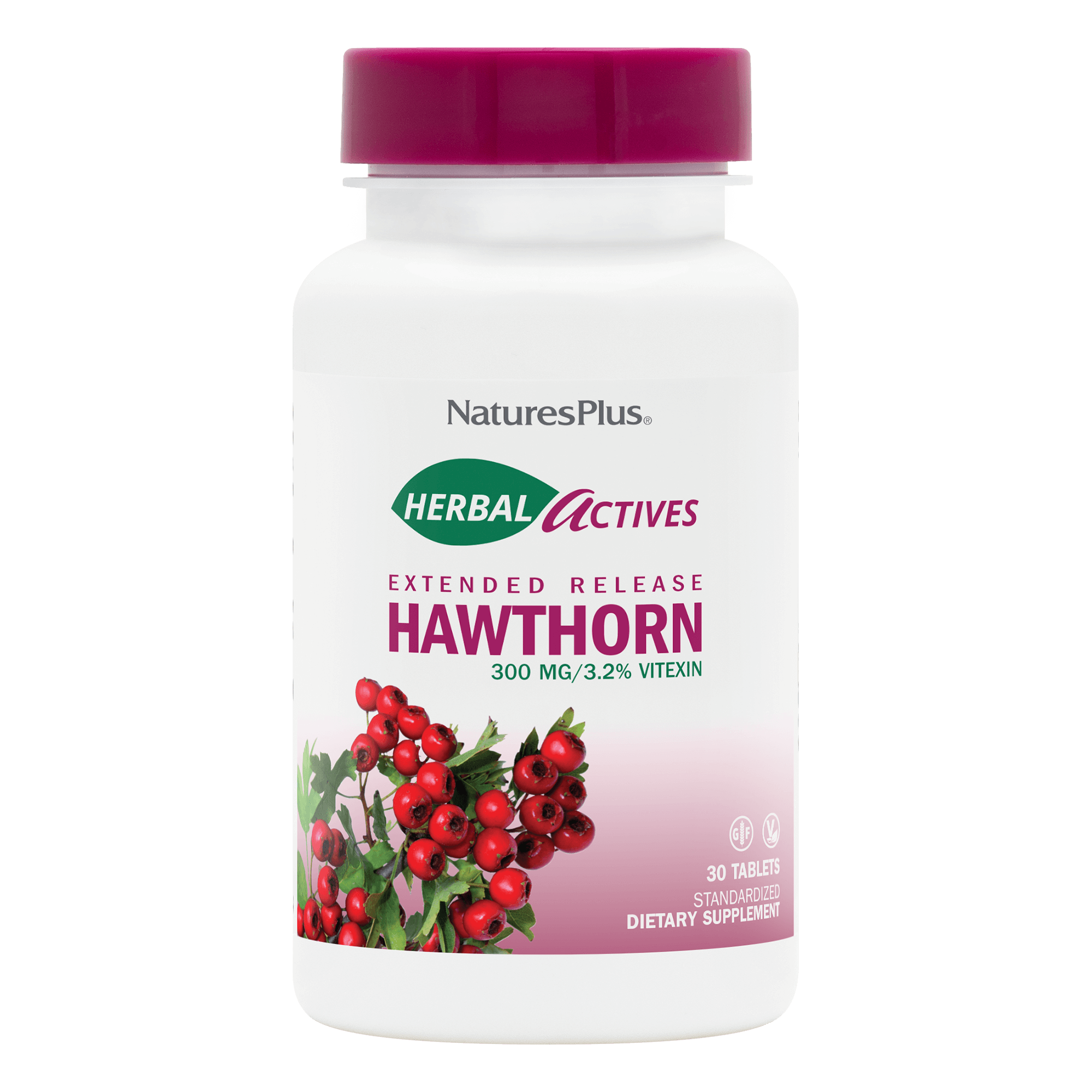 Herbal Actives Hawthorn Extended Release Tablets - 30 Count