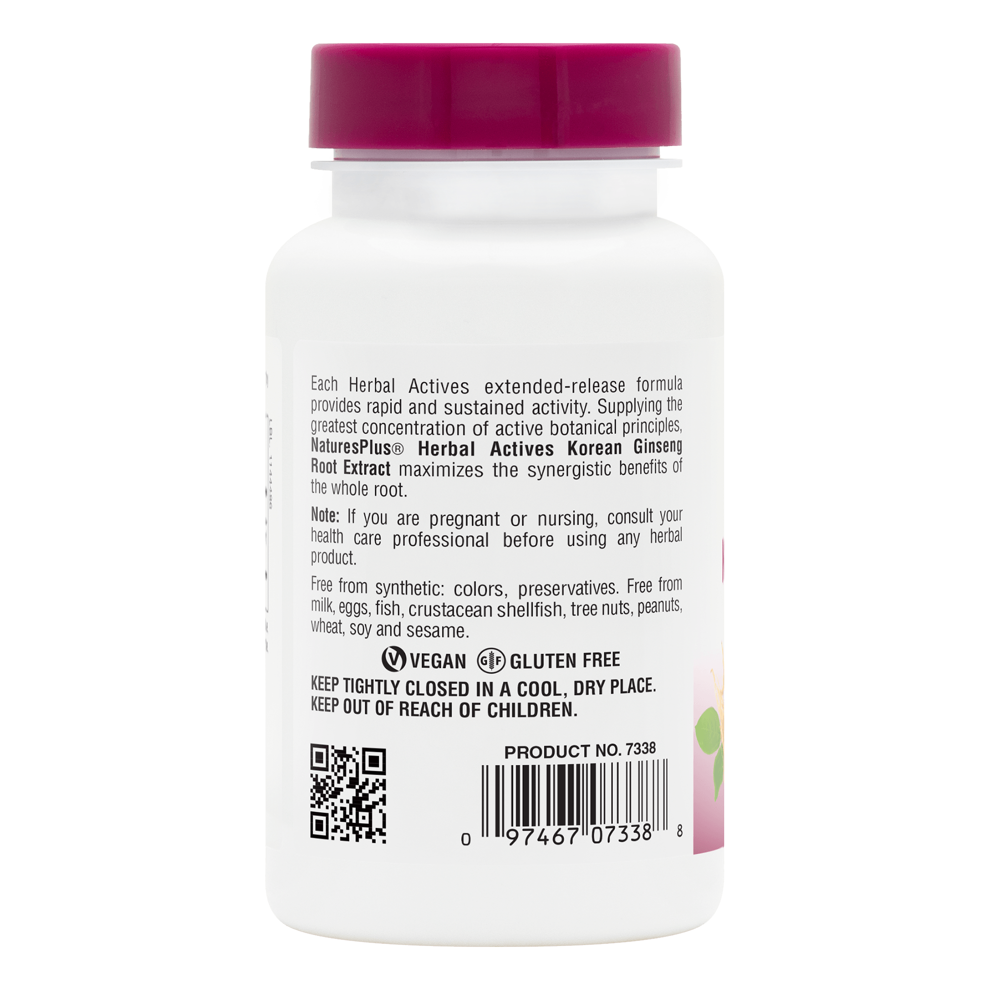 Herbal Actives® Korean Ginseng Extended Release Tablets - 30 Count
