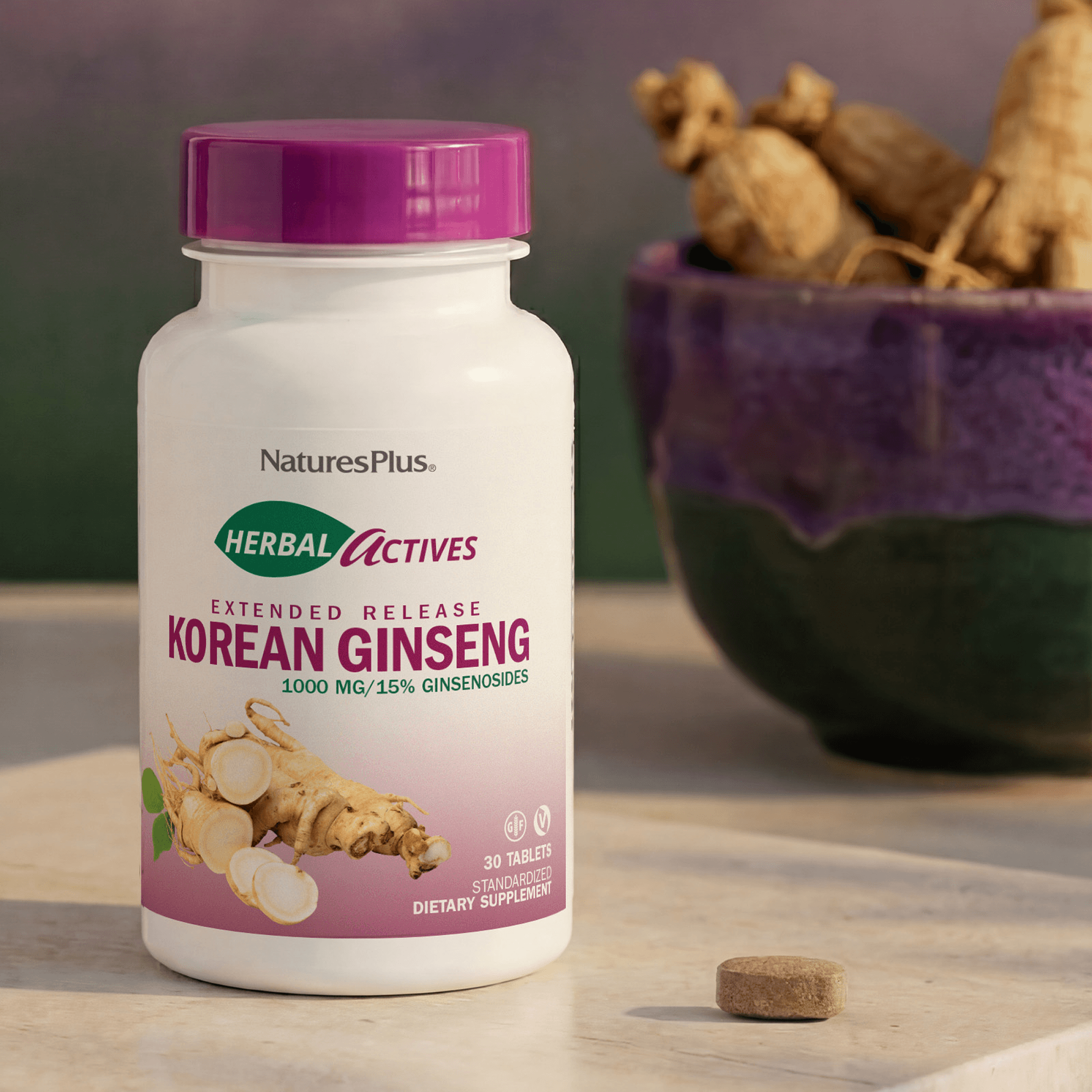 Herbal Actives® Korean Ginseng Extended Release Tablets - 30 Count