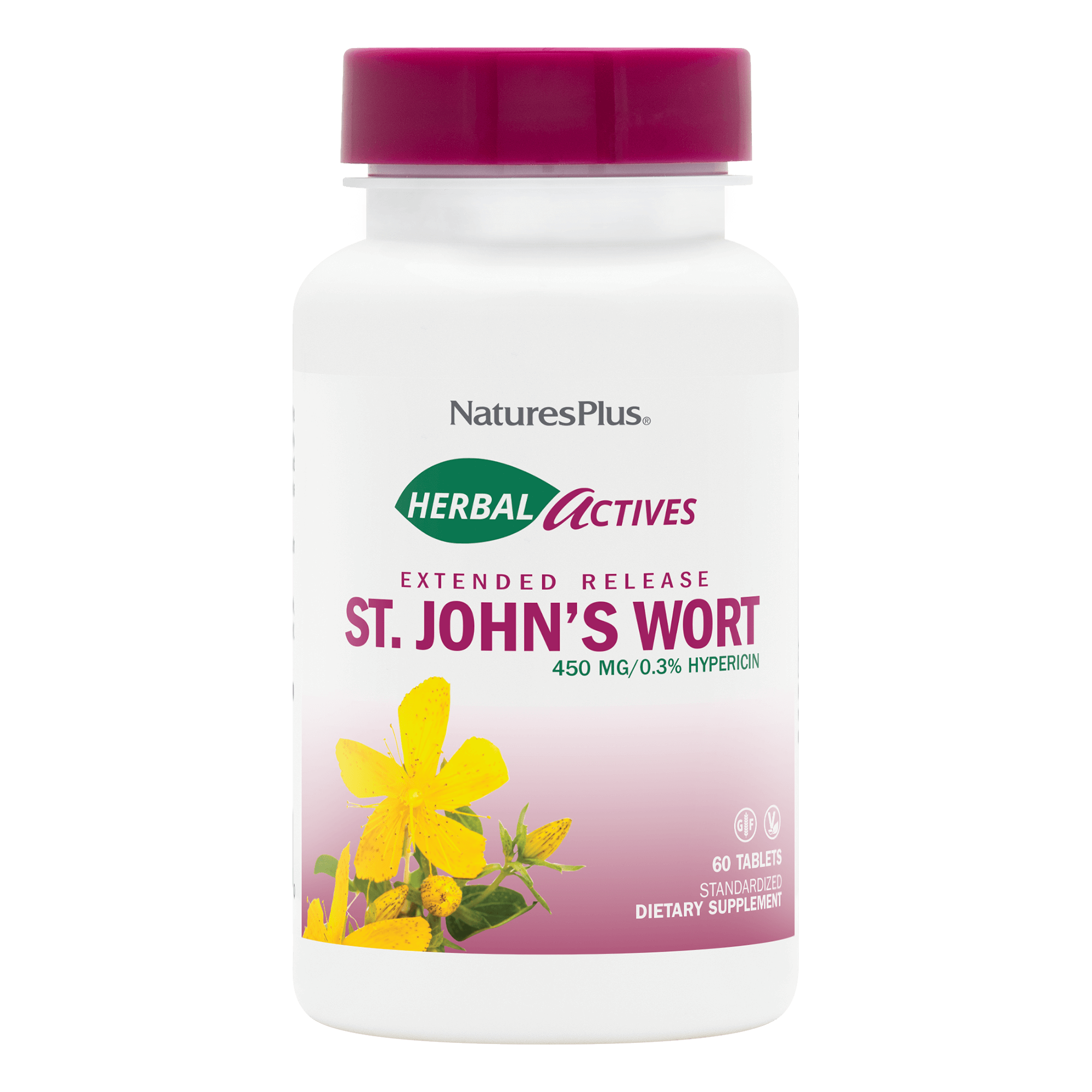Herbal Actives® St. John's Wort 450 mg Extended Release Tablets - 60 Count