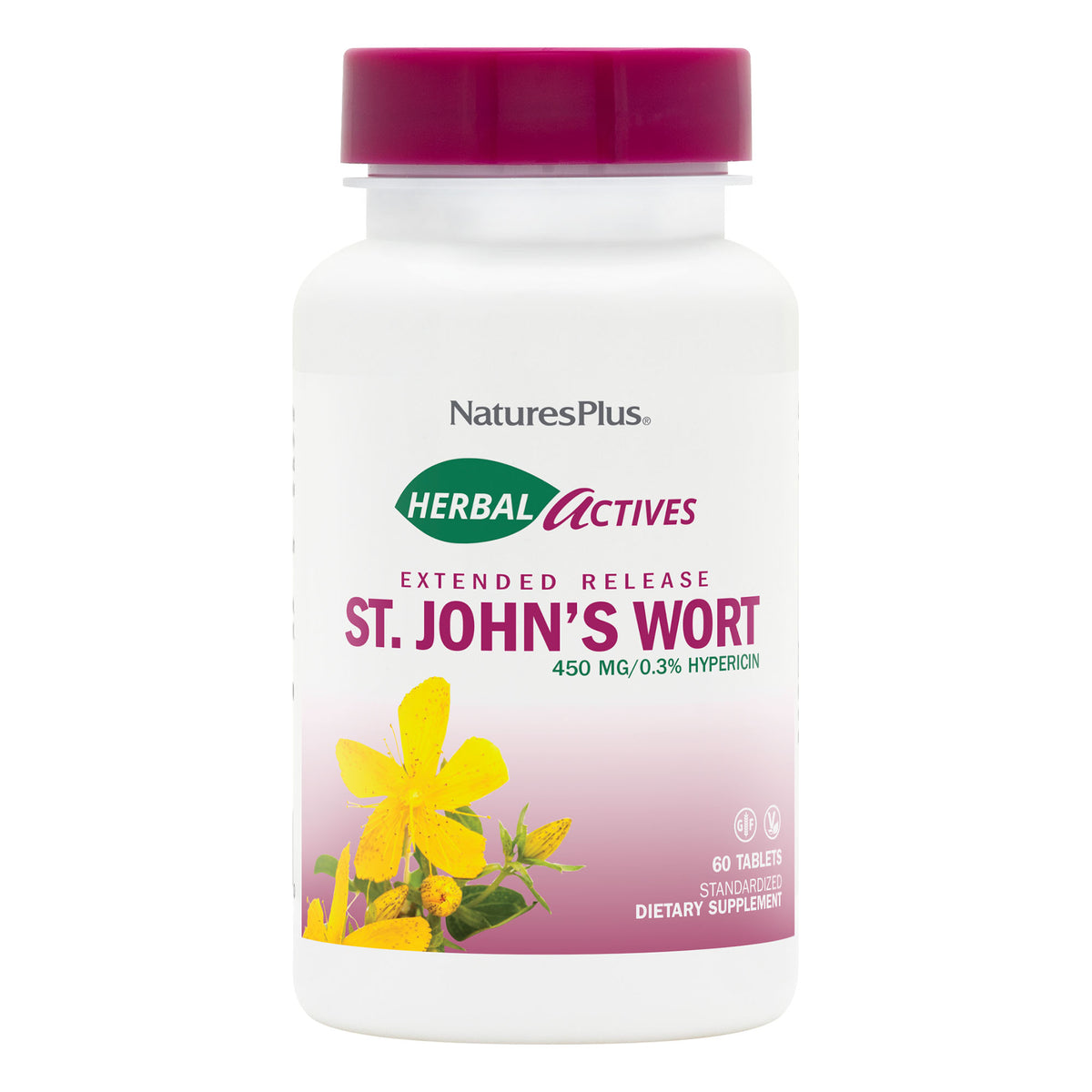 product image of Herbal Actives St. John's Wort 450 mg Extended Release Tablets containing 60 Count