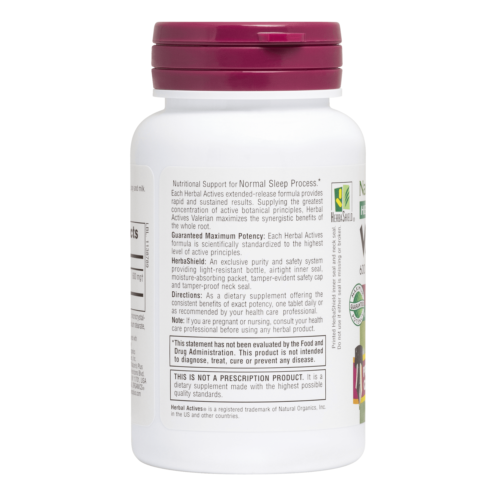 Herbal Actives Valerian Extended Release Tablets - 30 Count