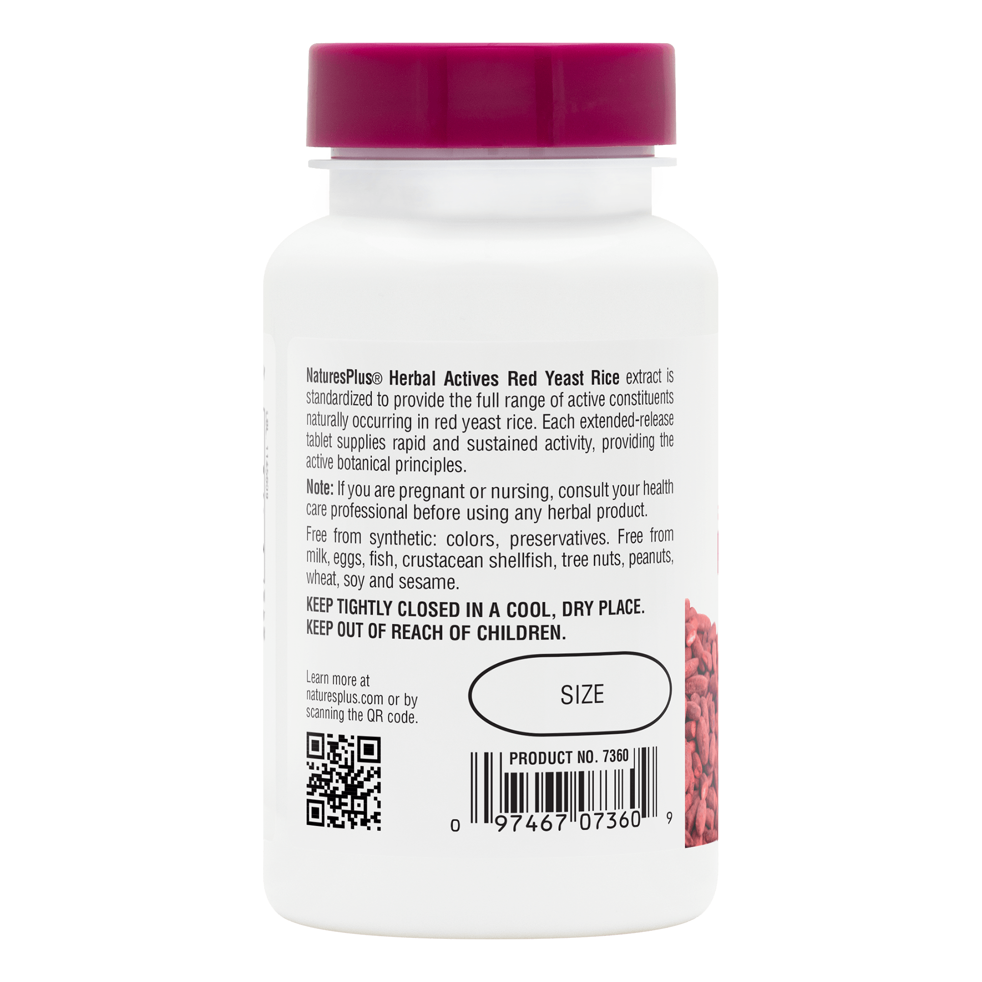 Herbal Actives Red Yeast Rice Extended Release Tablets - 30 Count