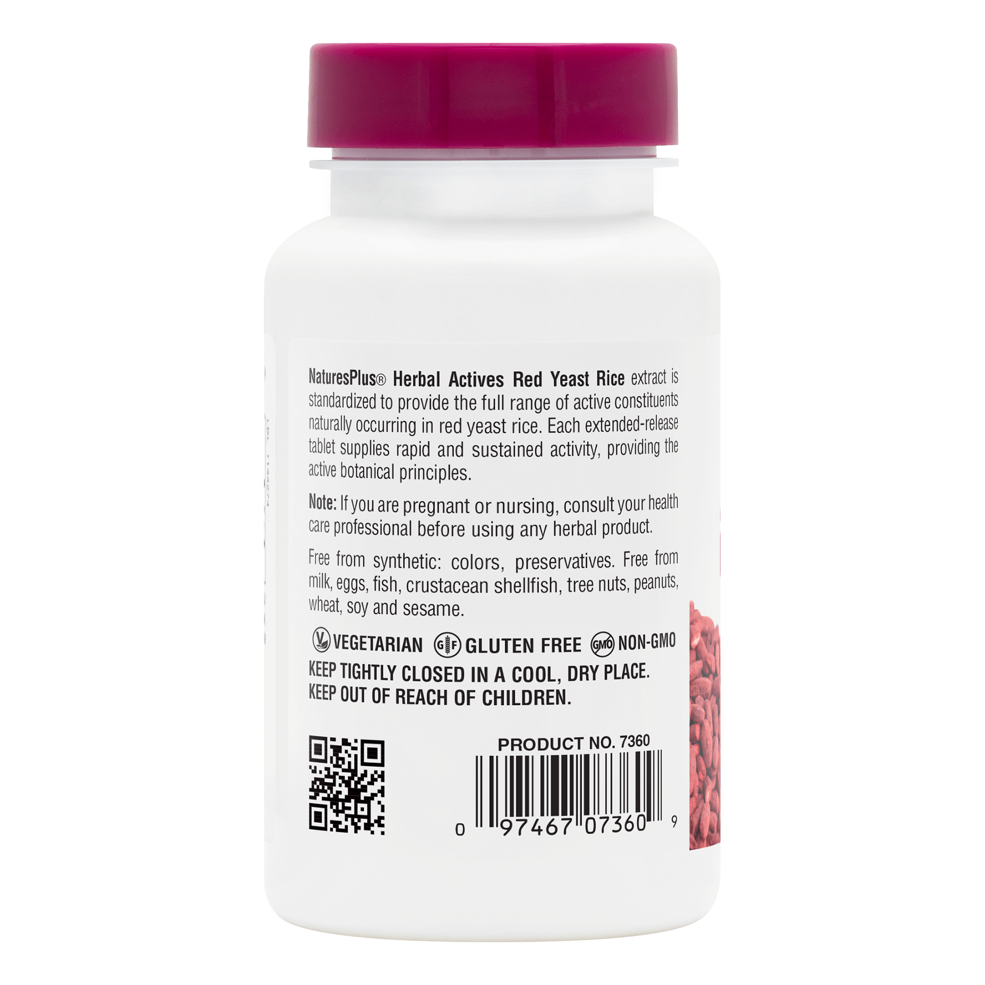 Herbal Actives Red Yeast Rice Extended Release Tablets - 30 Count
