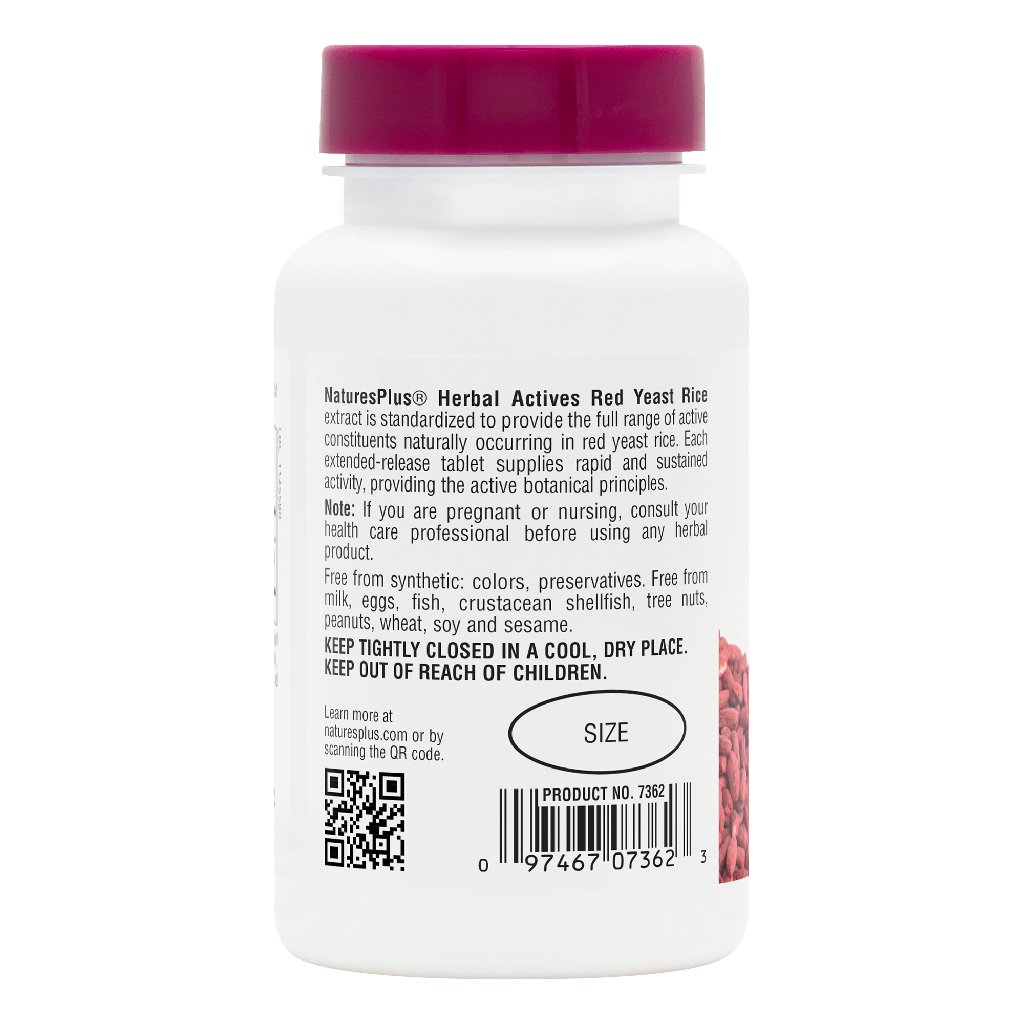 Herbal Actives® Red Yeast Rice Extended Release Mini-Tabs - 60 Count