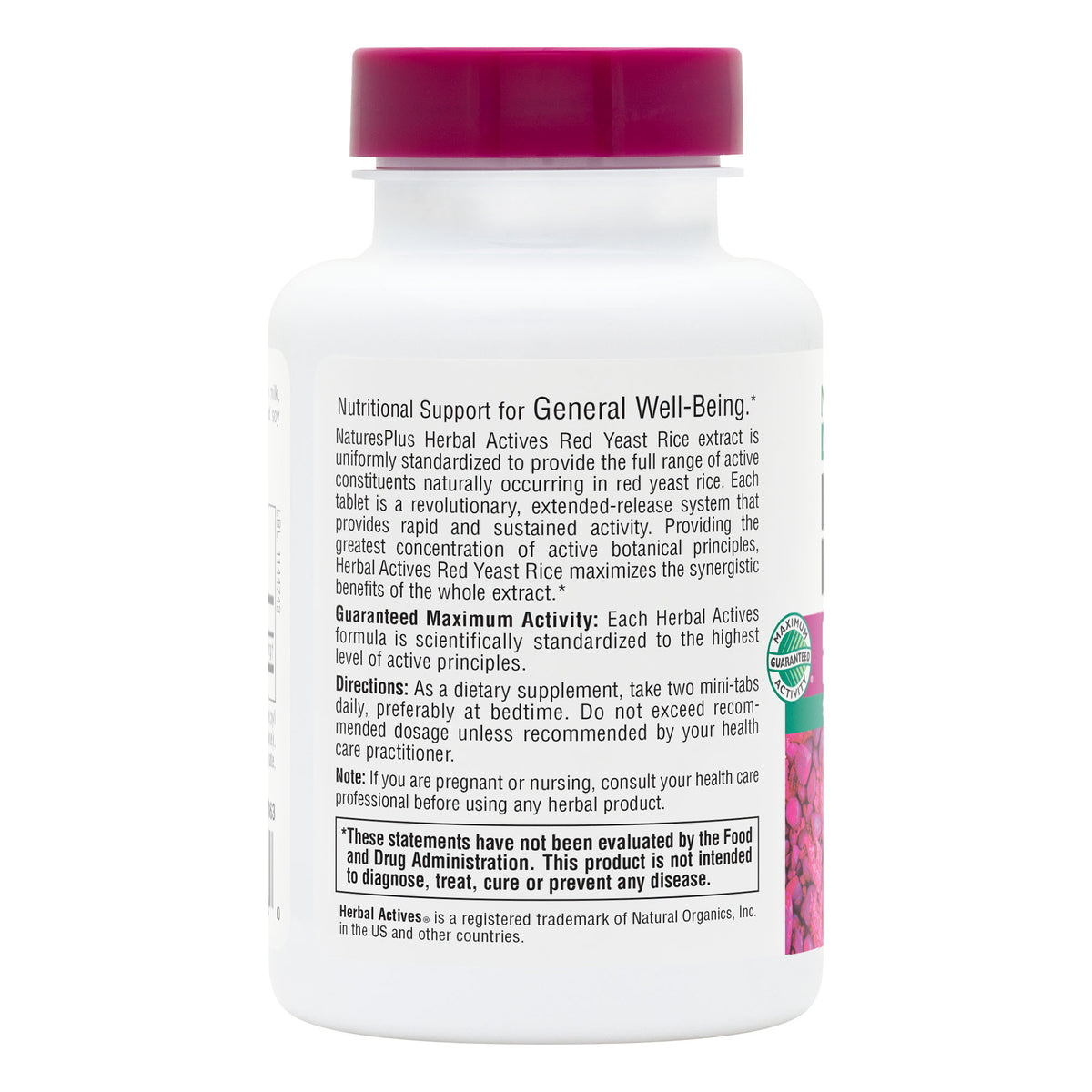 product image of Herbal Actives Red Yeast Rice Extended Release Mini-Tabs containing 120 Count