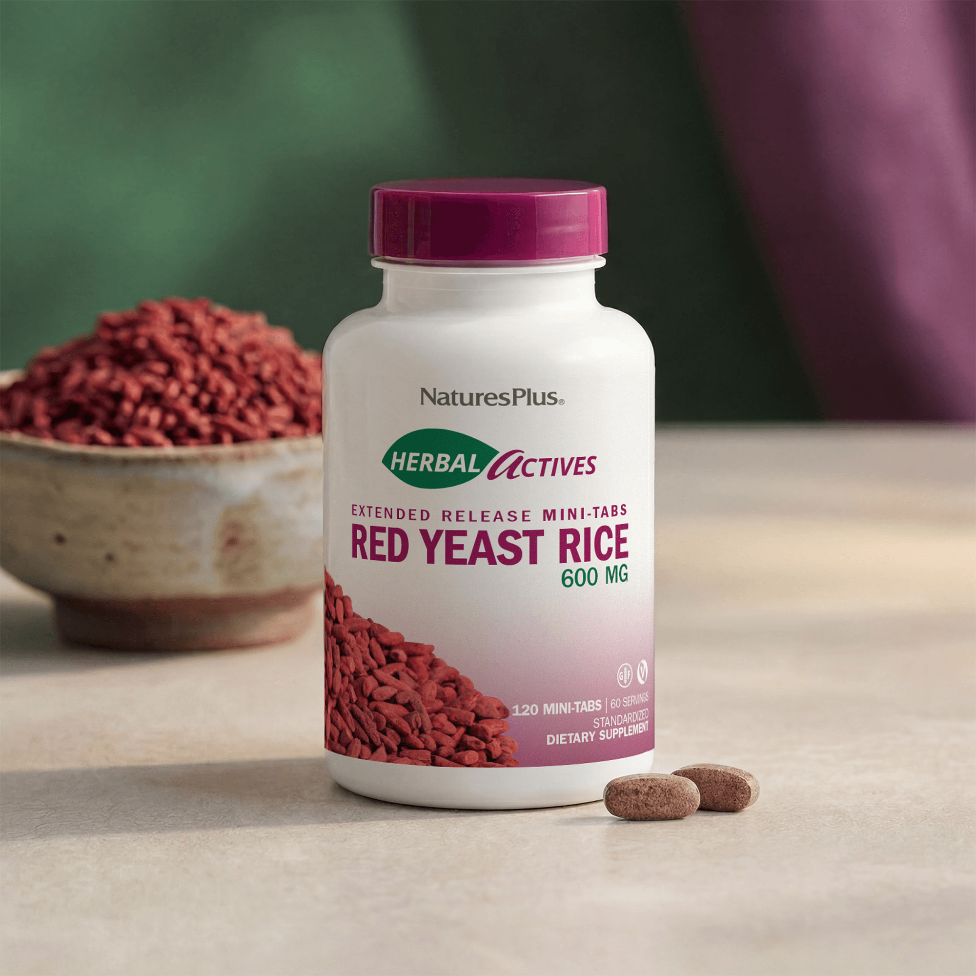 Herbal Actives Red Yeast Rice Extended Release Mini-Tabs - 120 Count