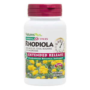 Frontal product image of Herbal Actives Rhodiola Extended Release Tablets containing 30 Count