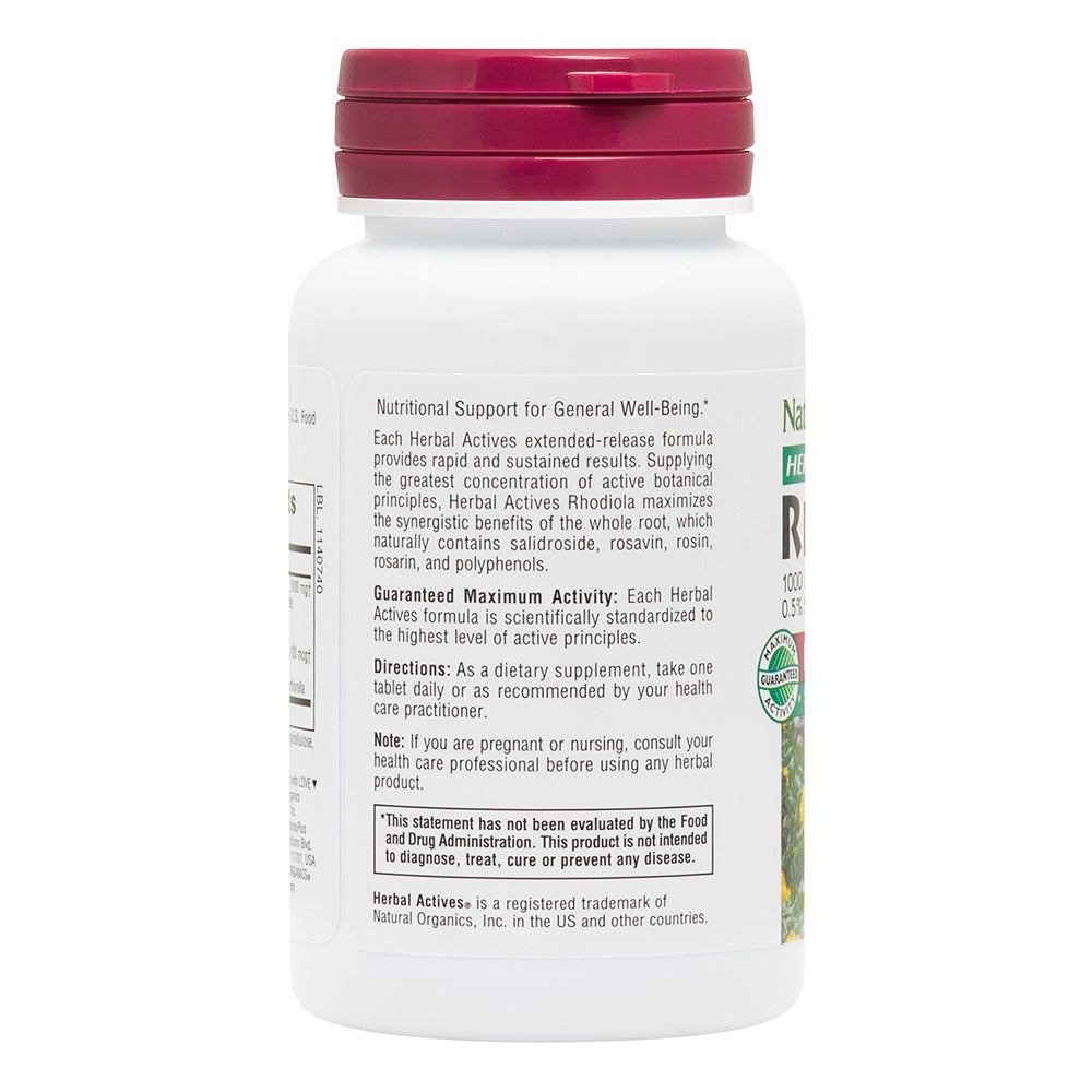 product image of Herbal Actives Rhodiola Extended Release Tablets containing 30 Count