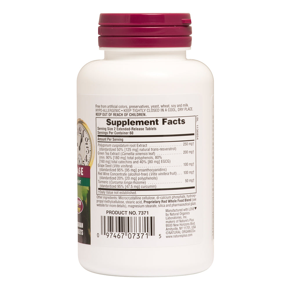 product image of Herbal Actives Resveratrol Extended Release Tablets containing 120 Count