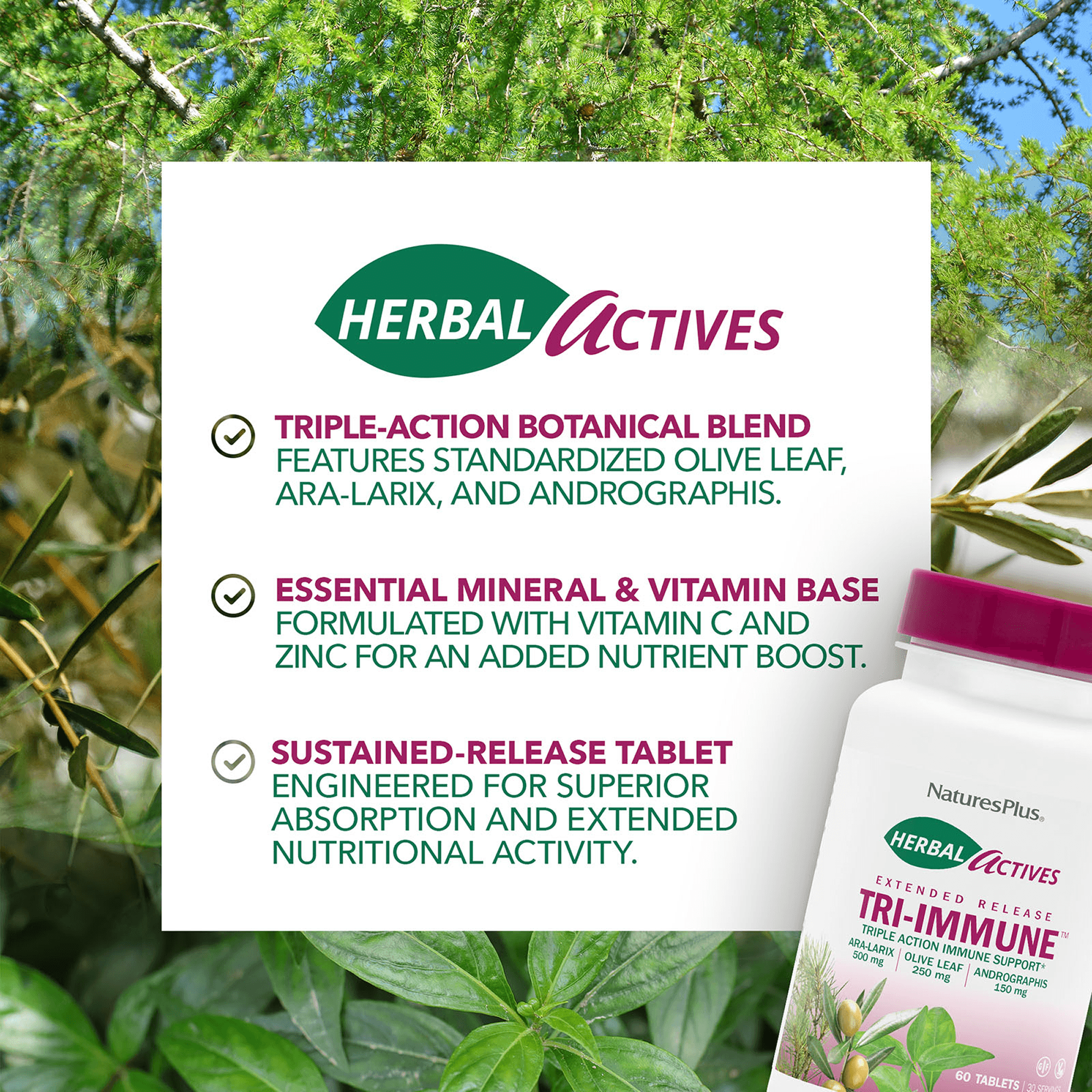 Herbal Actives Tri-Immune™ Extended Release Tablets