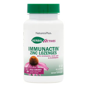 Frontal product image of Herbal Actives ImmunActin® Zinc Lozenges containing 60 Count