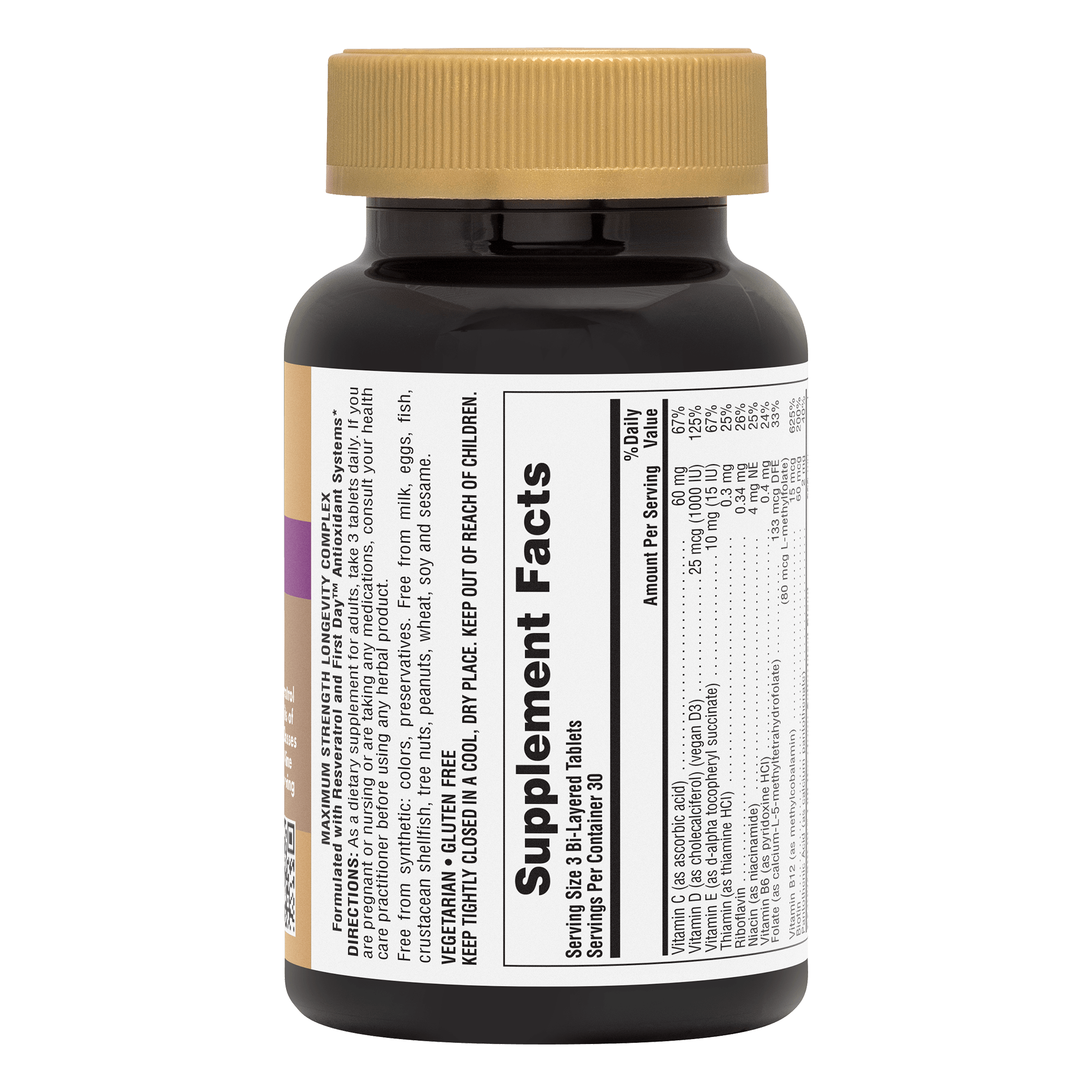 AgeLoss® Resveratrol Anti-Aging Complex Bi-Layered Tablets - 90 Count