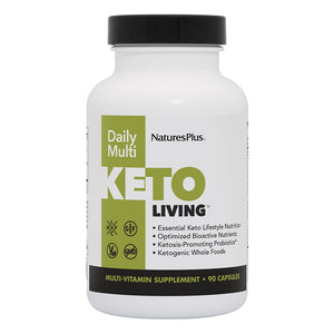 Frontal product image of KetoLiving™ Daily Multivitamin Capsules containing 90 Count