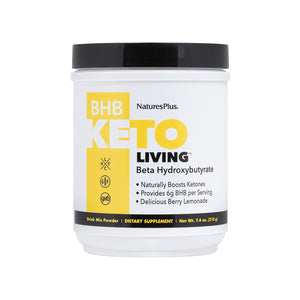 Frontal product image of KetoLiving™ BHB Drink Mix containing 7.41 OZ