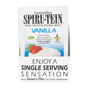 Frontal product image of SPIRU-TEIN® High-Protein Energy Meal** - Vanilla containing 8 Count