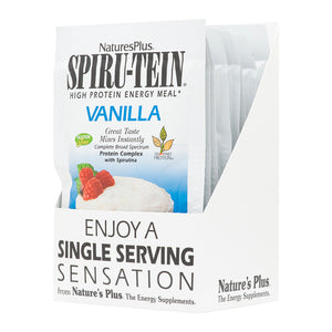 First side product image of SPIRU-TEIN® High-Protein Energy Meal** - Vanilla containing 8 Count
