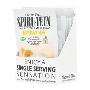 First side product image of SPIRU-TEIN® High-Protein Energy Meal** - Banana containing 8 Count