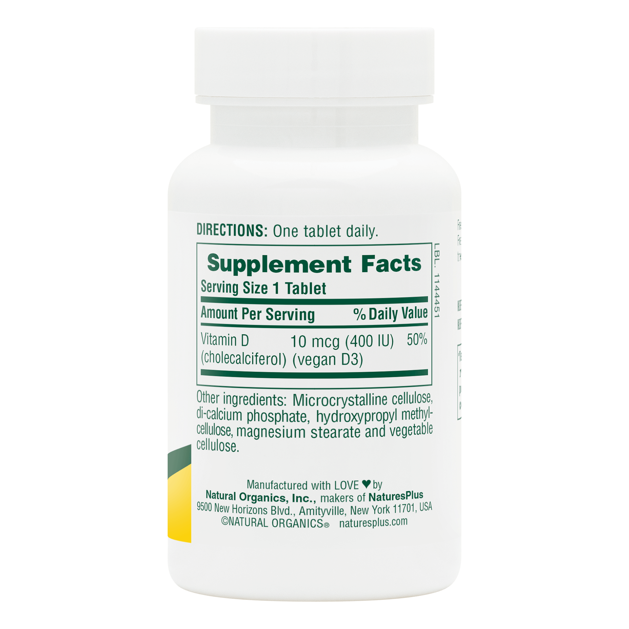 Vitamin D3 400 IU Water-Dispersible Tablets - 90 Count
