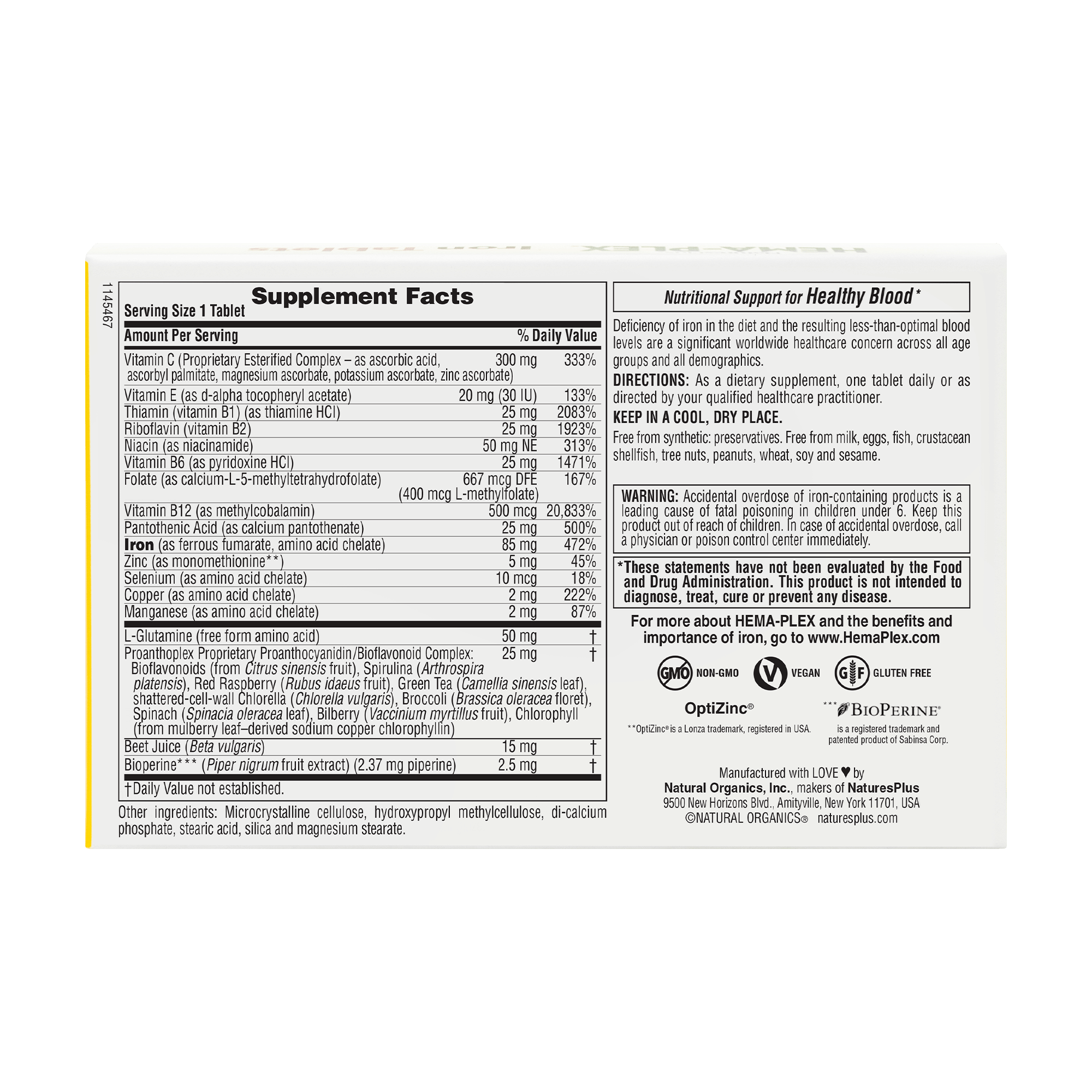 HEMA-PLEX® Tablet 10ct Pack - 10 Count