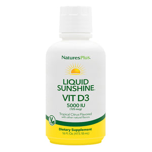 Frontal product image of Liquid Sunshine Vitamin D3 containing 16 FL OZ