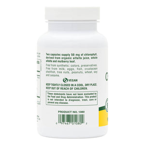 Second side product image of Chlorophyll Complex Capsules containing 90 Count