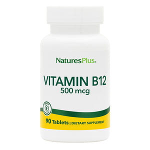 Frontal product image of Vitamin B12 500 mcg Tablets containing 90 Count