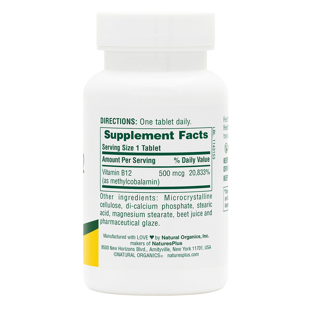 product image of Vitamin B12 500 mcg Tablets containing 90 Count