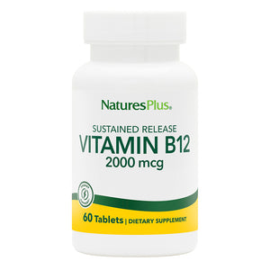 Frontal product image of Vitamin B12 2000 mcg Sustained Release Tablets containing 60 Count