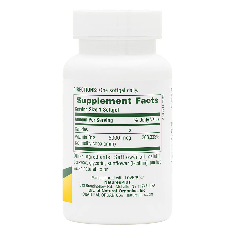 product image of Shot-O-B12® 5000 mcg Softgels containing 30 Count