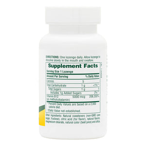 First side product image of Shot-O-B12 5000mcg Lozenges containing 30 Count